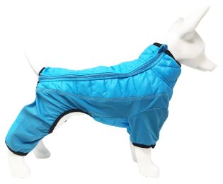 Pet Life 'Aura-Vent' Lightweight 4-Season Stretch and Quick-Dry Full Body Dog Jacket (Color: Blue, Size: Small)