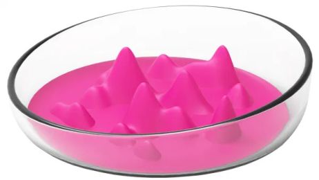 Modern Slow Feeder Bowl (Color: Pink)