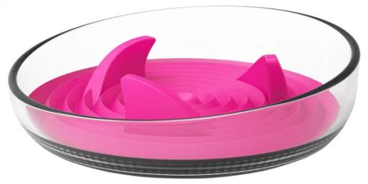 'Cirlicue' Slow Feeding Dog Bowl (Color: Pink)