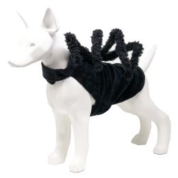 Pet Life 'Creepy Webs' Holiday Spider Pet Dog Costume (Color: Black, Size: Medium)