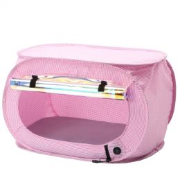 Pet Life "Enterlude" Electronic Heating Lightweight and Collapsible Dog Tent (Color: Pink)