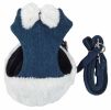 Pet Life Luxe 'Pom Draper' 2-In-1 Mesh Harness W/ Pom-Pom Bowtie