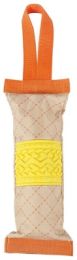 'Quash" Water Bottle Insert Rubber Dog Toy (Color: Orange)