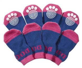 Pet Socks W/ Rubberized Soles (Size: Small)