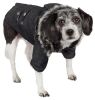 Ruff-Choppered Denim Fashioned Wool Dog Coat