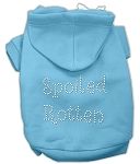 Spoiled Rotten Rhinestone Dog Hoodie (Color/Size: Baby Blue-M)