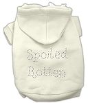 Spoiled Rotten Rhinestone Dog Hoodie (Color/Size: Cream-L)