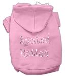 Spoiled Rotten Rhinestone Dog Hoodie (Color/Size: Pink-M)