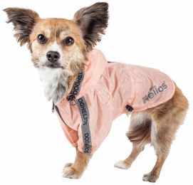 Dog Helios 'Torrential Shield' Adjustable Dog Raincoat (Color/Size: Pink-SM)