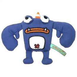 Crabby Tooth Monster Plush Dog Toy (Color: Blue)