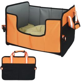 Pet Life 'Travel-Nest' Folding Travel Dog Bed (Color/Size: Orange-SM)