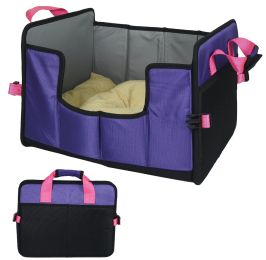 Pet Life 'Travel-Nest' Folding Travel Dog Bed (Color/Size: Purple-L)