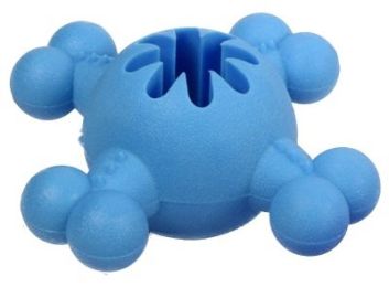 'Quadra-Bone' TPR Treat Dispensing Dog Toy (Color: Blue)