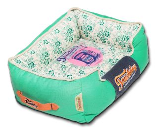 Touchdog Floral-Galore Vintage printed Ultra-Plush Designer Dog Bed (Size: L)