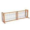 Wood Freestanding Gate Adjustable Width 40"-71"