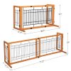 Wood Freestanding Gate Adjustable Width 40"-71"